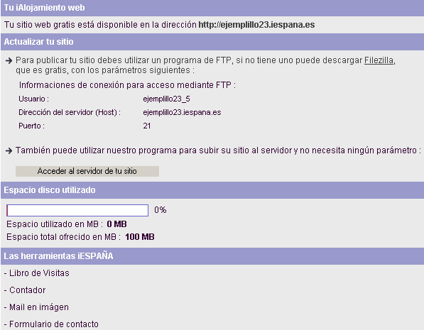 IESPANA WEB iespana web: